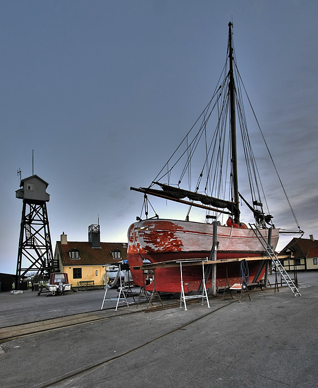 Old harbour in Dragor, Denmark